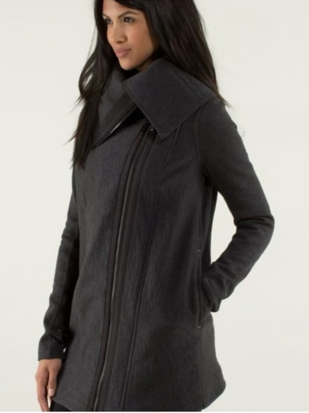 Lululemon Virasana Wrap Jacket in Heathered Black, Women’s size 12